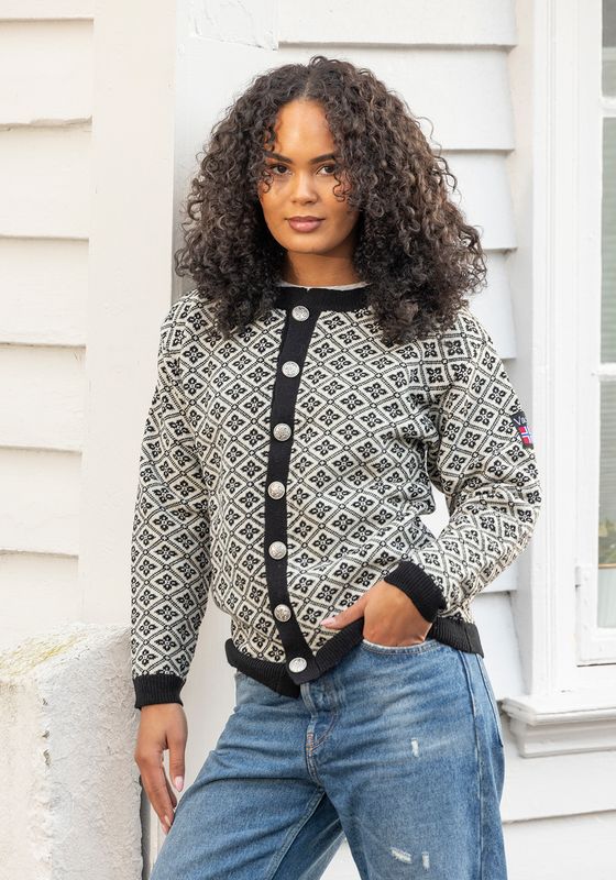 Elida kofte Hvit/svart