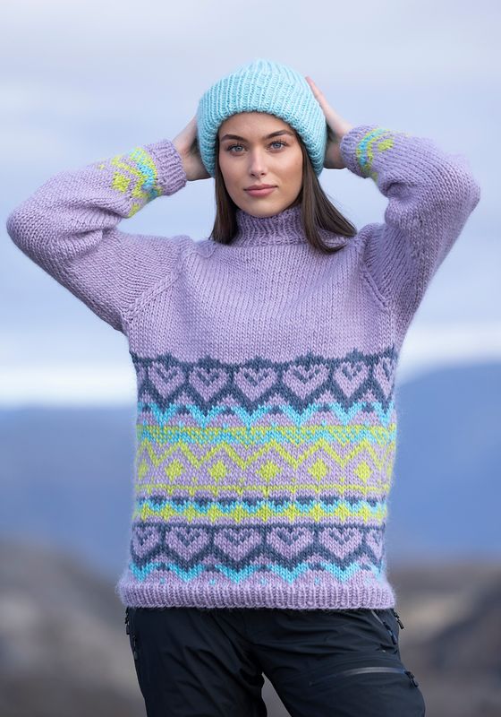 Ronja genser lys lilla