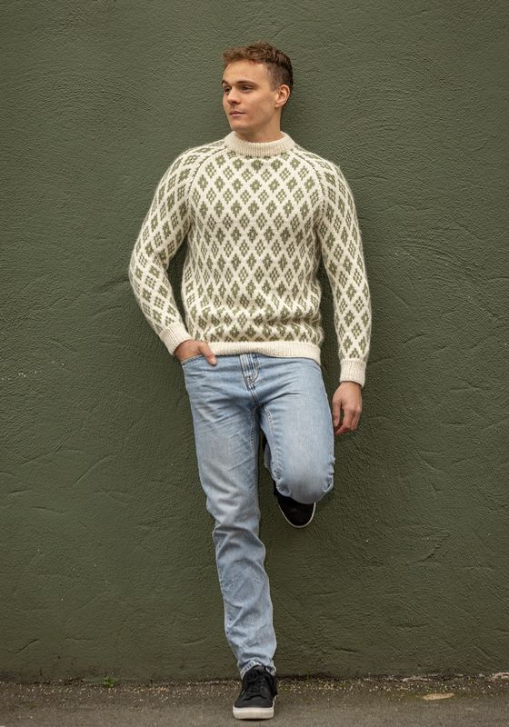 Sakura genser natur/grønn