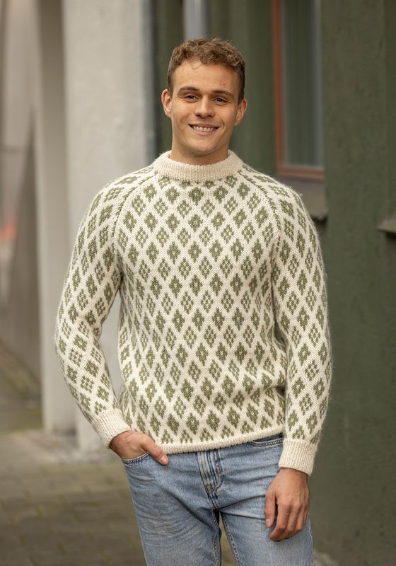 Sakura genser natur/grønn