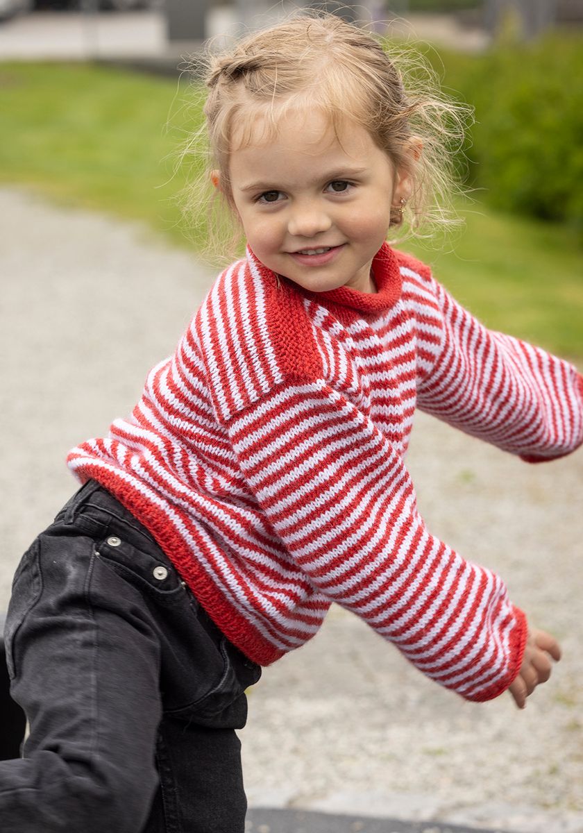 Rille genser rød