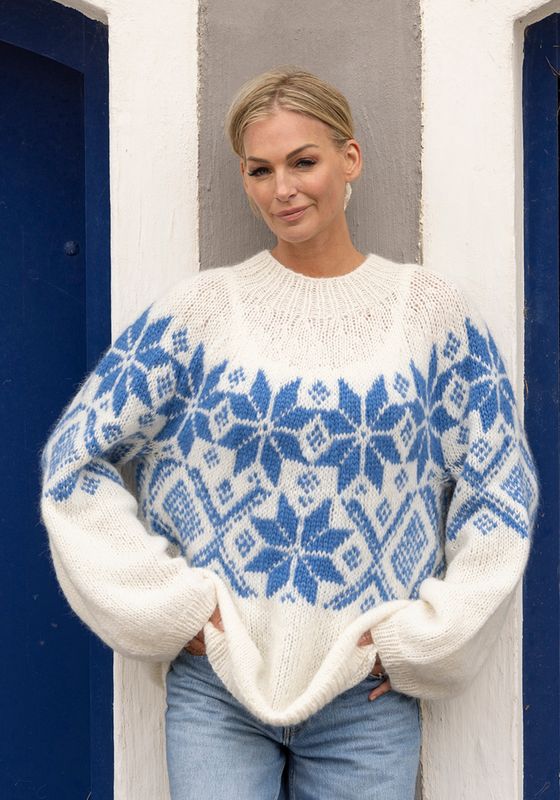 Luna genser natur/blå