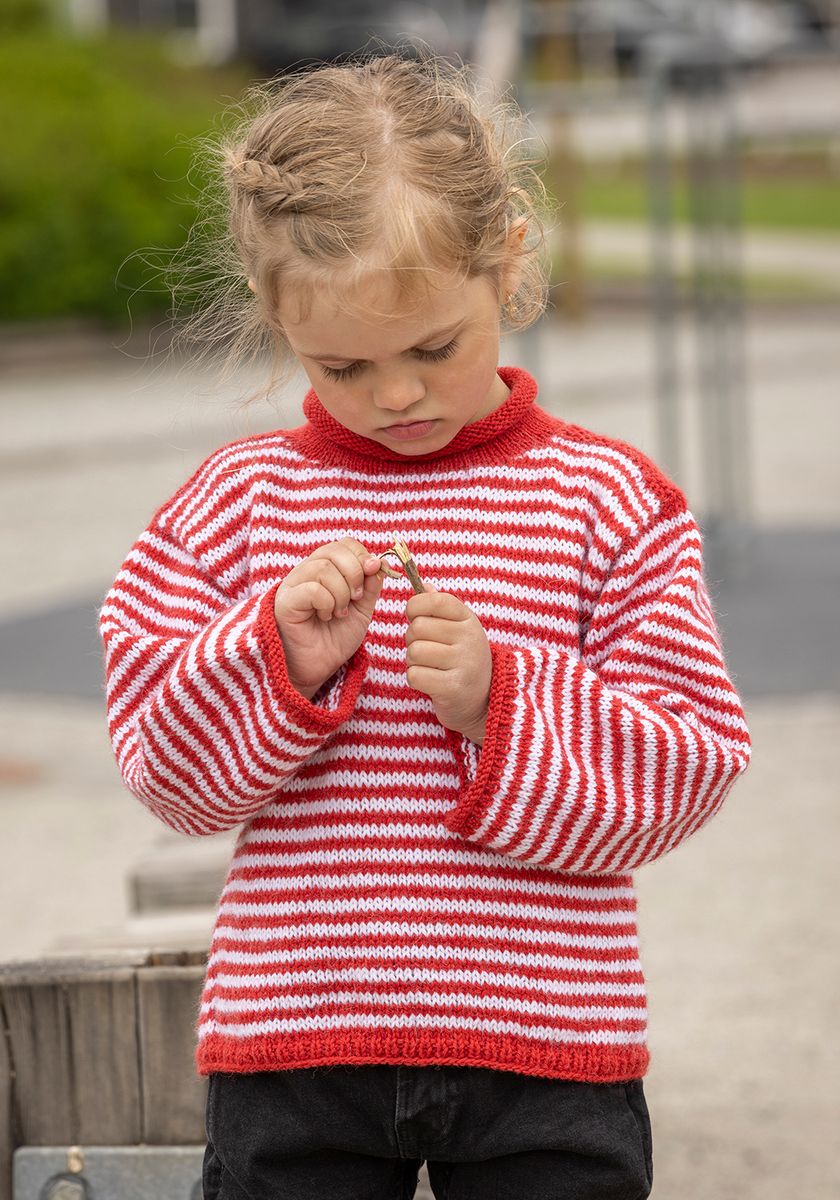 Rille genser rød